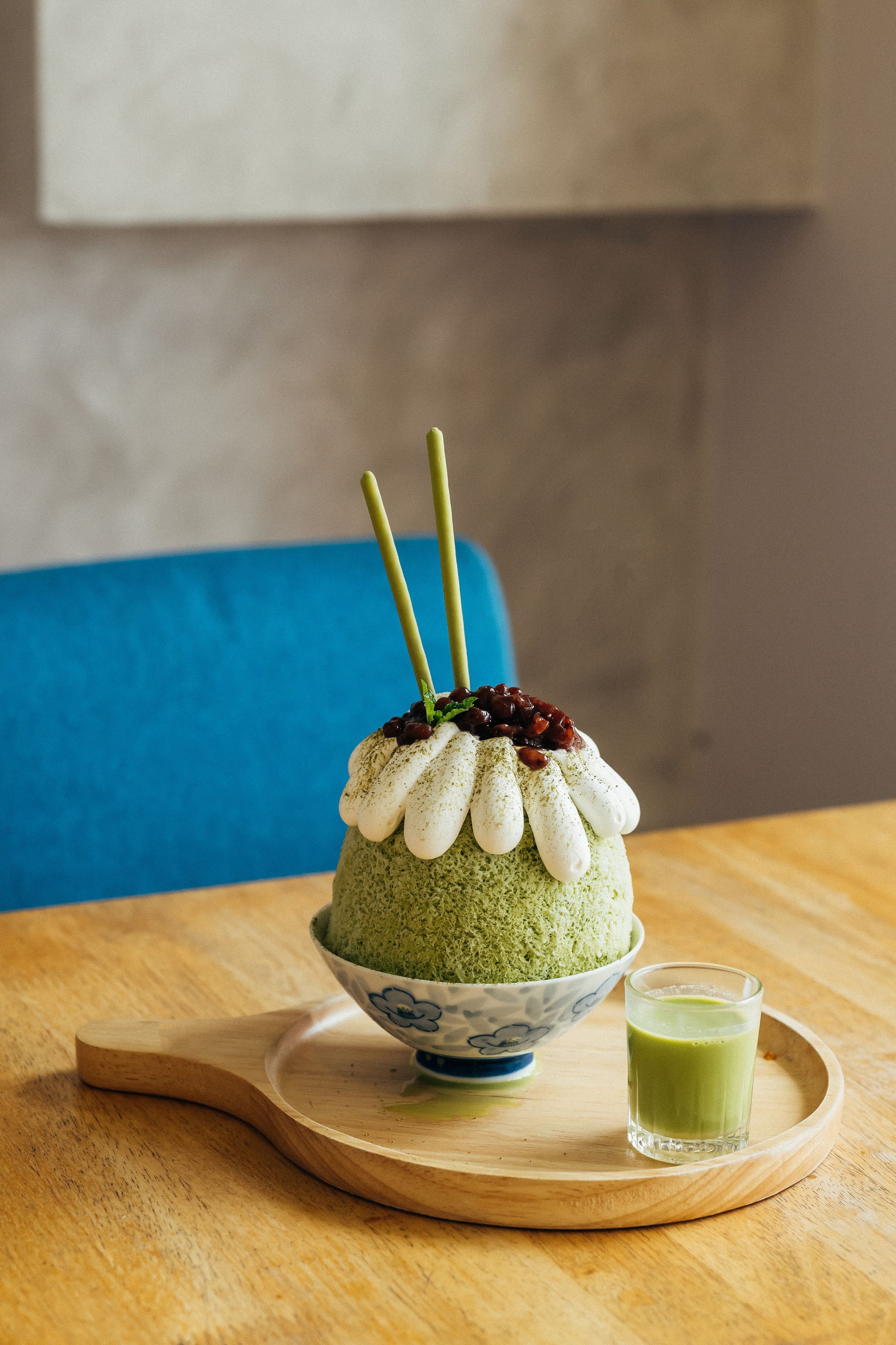 Matcha Tea Kakigori - Shaved ice with matcha green tea